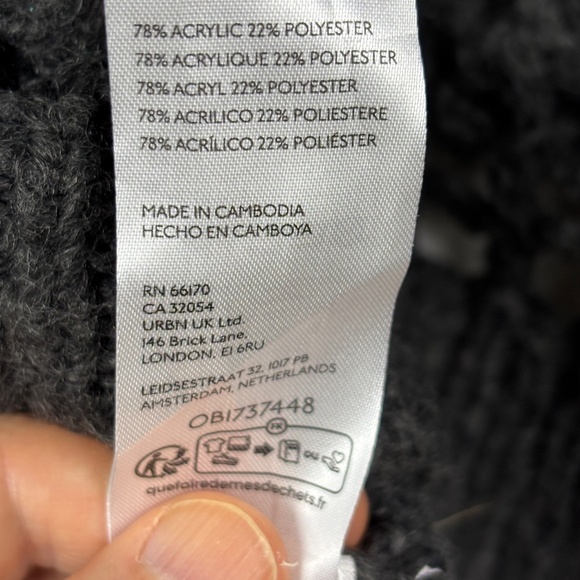 Urban Outfitters Womens Open Knit Pullover Sweater Long Sleeve Sz L Brown Boho - Picture 6 of 10